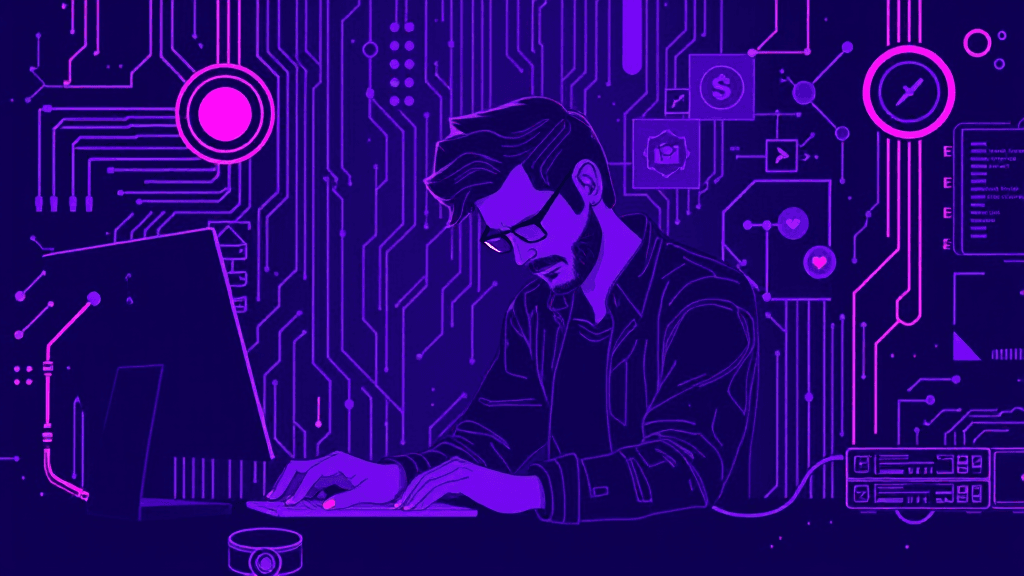 Ilustración editorial: Burnout del solo founder: señales y cómo prevenirlo